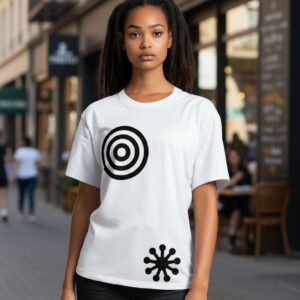 Camiseta - Circulos Concentricos + Estrela Radial